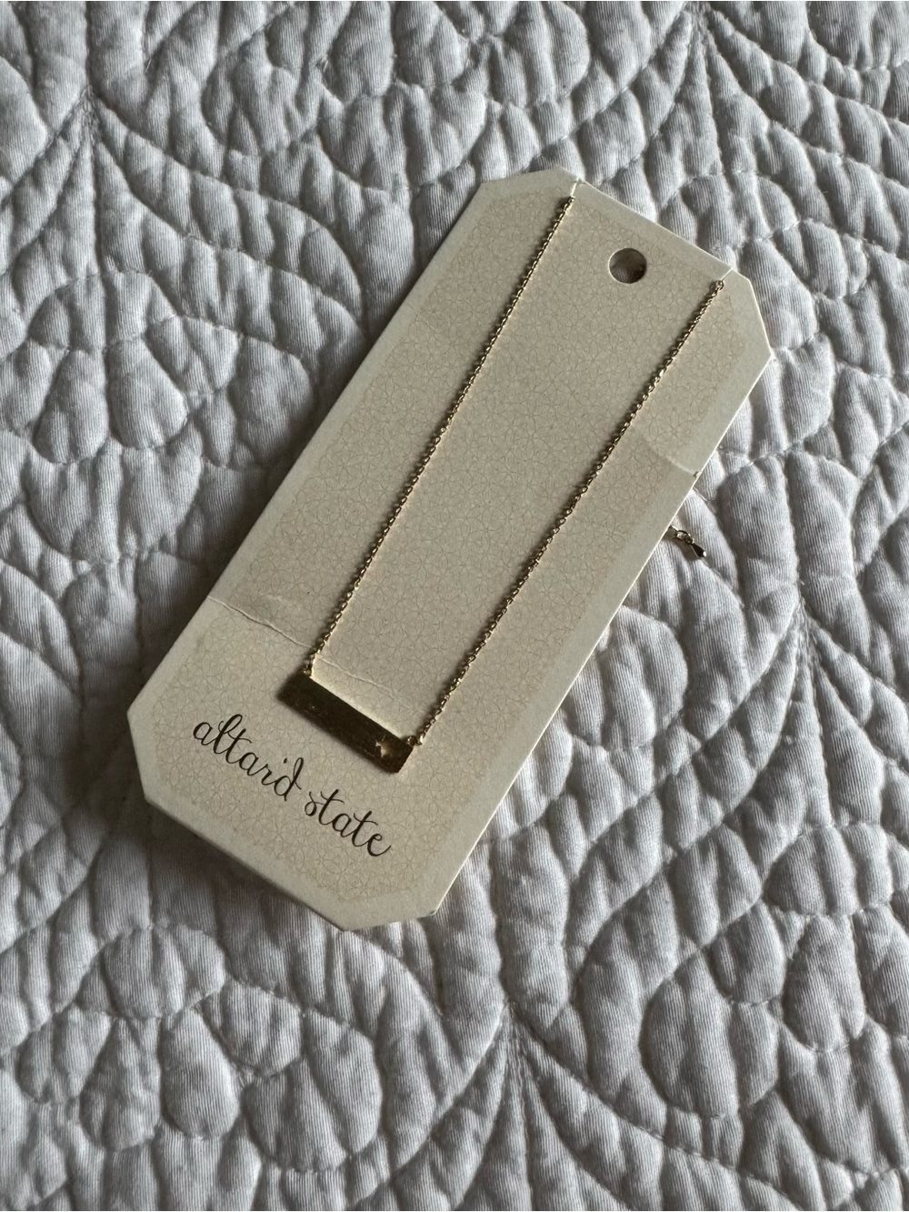 Altar'd State Gold Bar Texas Necklace